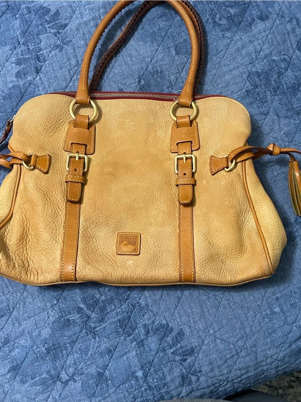 Dooney & Bourke Tan Pebbled Leather Shoulder Bag - Picture 1 of 10